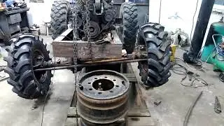 Installing a rocker beam on a homemade tractor