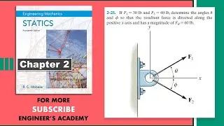2-25 Hibbeler Statics 14th Edition (Chapter 2) Engineers Academy