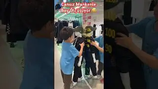 😅 Selim cansız mankenle Boy ölçüştü #youtubechamps #funny #shorts #boy #viralvideo #keşfet #selim￼