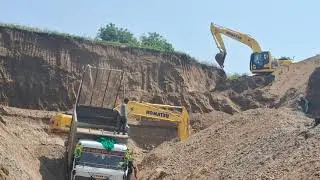 Komatsu PC205-10 Sand Application | Komatsu PC210 #Komatsu #komatsu210-10 #PC205 #pc210