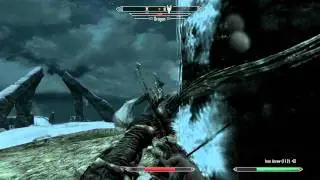 Skyrim - Killing a Frost Dragon as an Archer