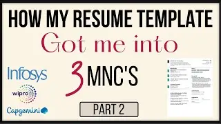 How My Resume Got Me Into 3 Companies || PART 2.