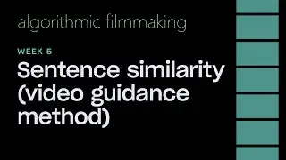 Week 5: Sentence Similarity (video guidance method)