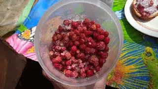 Дачный Мукбанг - земляника 🍓 с молоком🍶🥰.