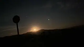Moon rise over Joshua Tree