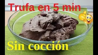 🍫Trufa de chocolate en 5 min,🕑 no necesita cocción, para rellenar y decorar tartas, cupcake, etc