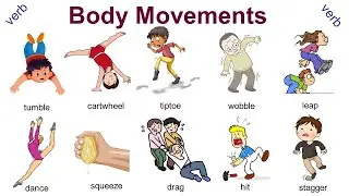 body movements for beginners | 50 body movements and Expressions | common body actions in English