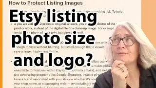 What image size to use on Etsy, and should you put a logo on them?