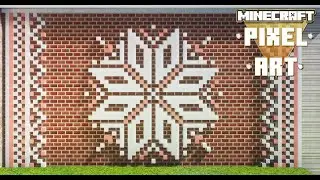 Little Tiles Pixel Art on the wall of the apartment building || Minecraft