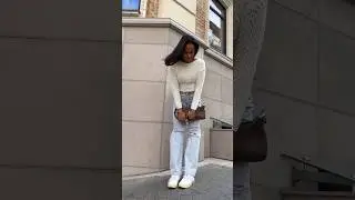 Джинсы Дырки голубой + Кофта Открытая спина молоко
