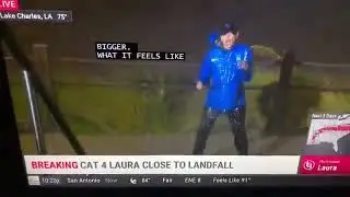 Weather Channel Reporter Almost Gets Blown Away