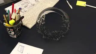 surreal bagel in the table