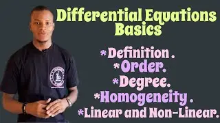 Differential Equations Introduction  | Differential Calculus Basics 