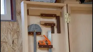 Шкаф для столярного инструмента (Tool cabinet). Пробы размещения инструмента на дверях