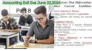 Accounting and Finance Exit Exam With area of exam Part 8: (June 22, 2024)