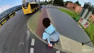 Ride electric skateboard in Berlin Germany for 13kms on meepo voyager