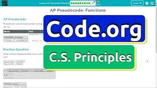 Code.org Lesson 10.10 Functions Practice | Tutorial with Answers | Unit 4 CS Principles