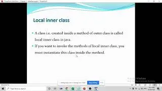 041 Inner Class in Java Part 2