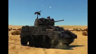 Бой на американском танке Стюарт М5А1 в локации Тунис, War Thunder.
