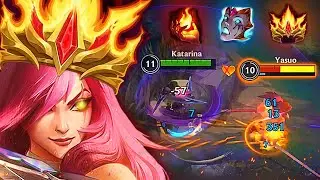 OVERPOWERED TRIPLE BURN KATARINA DESTROYS GRANDMASTERS | WILD RIFT