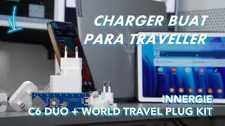 Charger Lengkap Buat Traveling ! Garansi 3 Tahun ! | Innergie C6 Duo + Travel Plug Kit