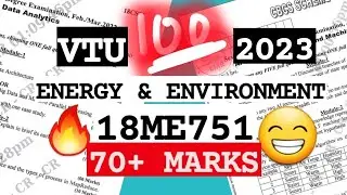 18ME751 - Energy & Environment Best Video💯🤩 Sup Imp [+PDF] 🎯2023 Externals 🔥🔥🔥 7SEM CSE 