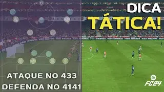 Dica de TÁTICA | Como jogar com linha de 5 no meio e linha de 4 na defesa | EA FC 24 Modo Carreira