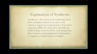 What is synthesis?