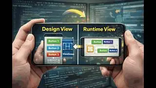 Android ViewGroup Design View Tutorial | Design & Runtime UI with Portrait to Landscape Orientation