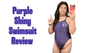 Purple Metallic Swimsuit Review (Crossdresser)