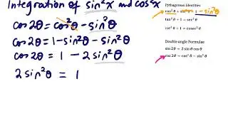 Trig Identities Double Angles for sin squared