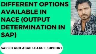 Different options available in NACE (Output determination in SAP)