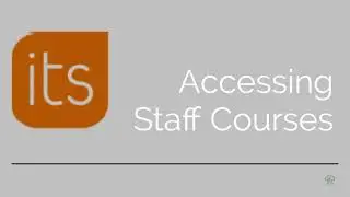 Accessing Staff Courses