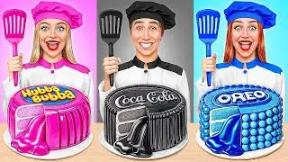 Розовая VS Черная VS Синяя Еда Кулинарный Челлендж | Смешные Моменты от Multi DO Smile