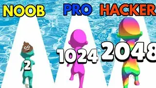 NOOB vs PRO vs HACKER in 2048 Clash 3D