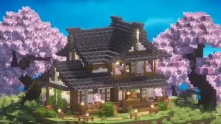 Minecraft | How to build a Japanese House | Starter Survival Base Tutorial