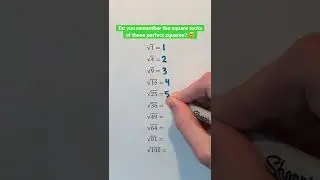 Do you remember the square roots of these perfect squares? 🤯 