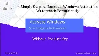 3 simple steps to Remove Windows Activation Permanently   100% Working