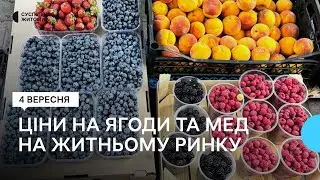 Ціни на ягоди та мед на Житньому ринку Житомира: що пропонують продавці