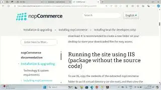 INSTALLING NOPCOMMERCE AS A SOFTWARE ENGINEER