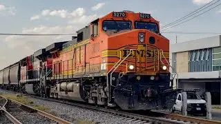¡BNSF Dash 9 al Frente de Tren Granelero! | +14,000 Toneladas Rumbo a La Barca, JAL