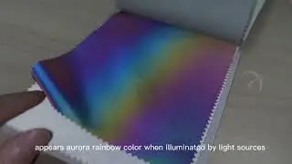Rainbow iridescent reflective fabric for clothing