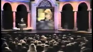 Michael Nesmith (Monkees) awards Paul McCartney (Wings) a Video Award in the 80's