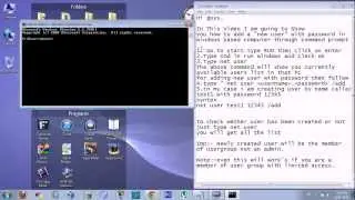 Creating User from command prompt in  windows