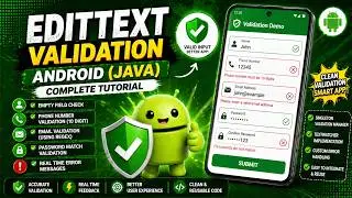 ANDROID - FORM VALIDATION TUTORIAL IN JAVA
