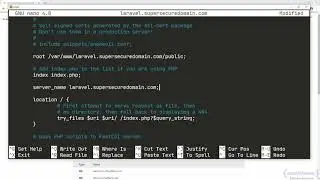 Adding a new site for Laravel and preparing the VPS