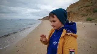 Холодно. Море, дельфины. Волна, Витязево, Анапа.