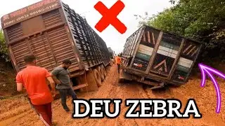 CATTLE TRAILER GOT STUCK ON THE SLOPE