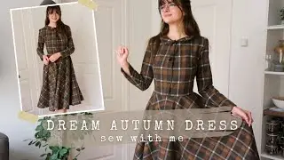 Making My Dream Vintage Autumn Dress 🍂 Sew With Me