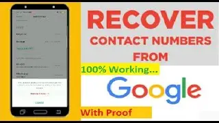 How to Restore Deleted Contact Numbers from Google Account | How to recover deleted contact google